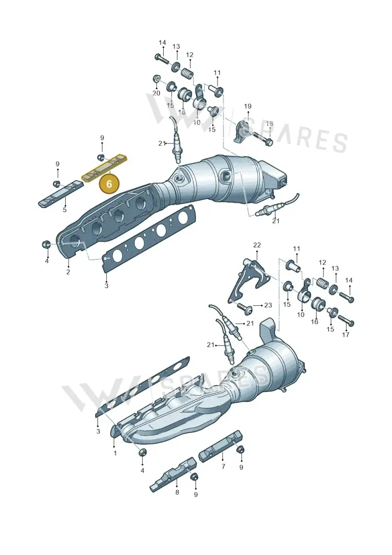 07L253709J — Audi R8 Spyder (2015-2024) diagram 872253400, position 6