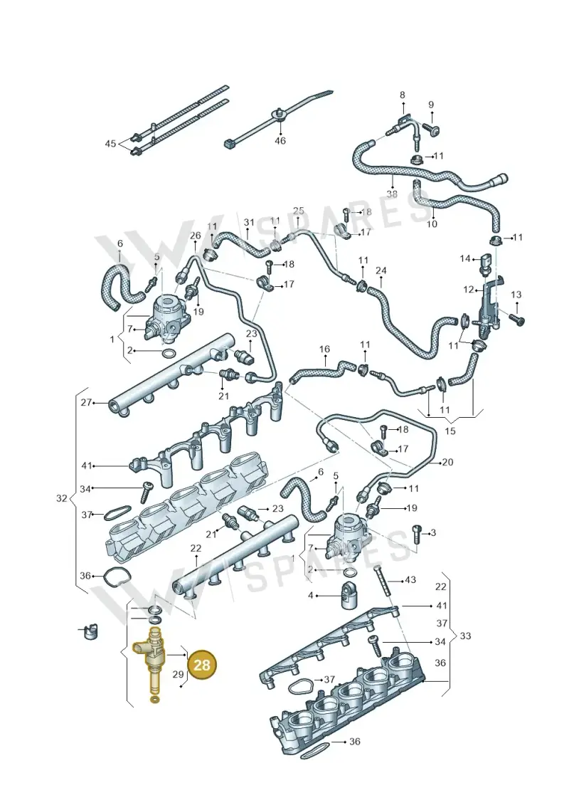07L906036M — Audi R8 Spyder (2015-2024) diagram 872133240, position 28
