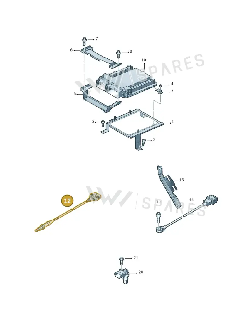07L906262H — Audi R8 qu. 5.2 (2012-2015) diagram 618906000, position 12