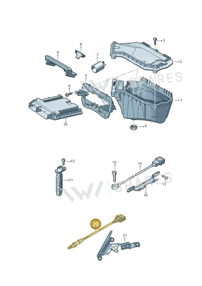 07L906265F — Audi RS5 Coupe (2010-2015) diagram 695906000, position 20