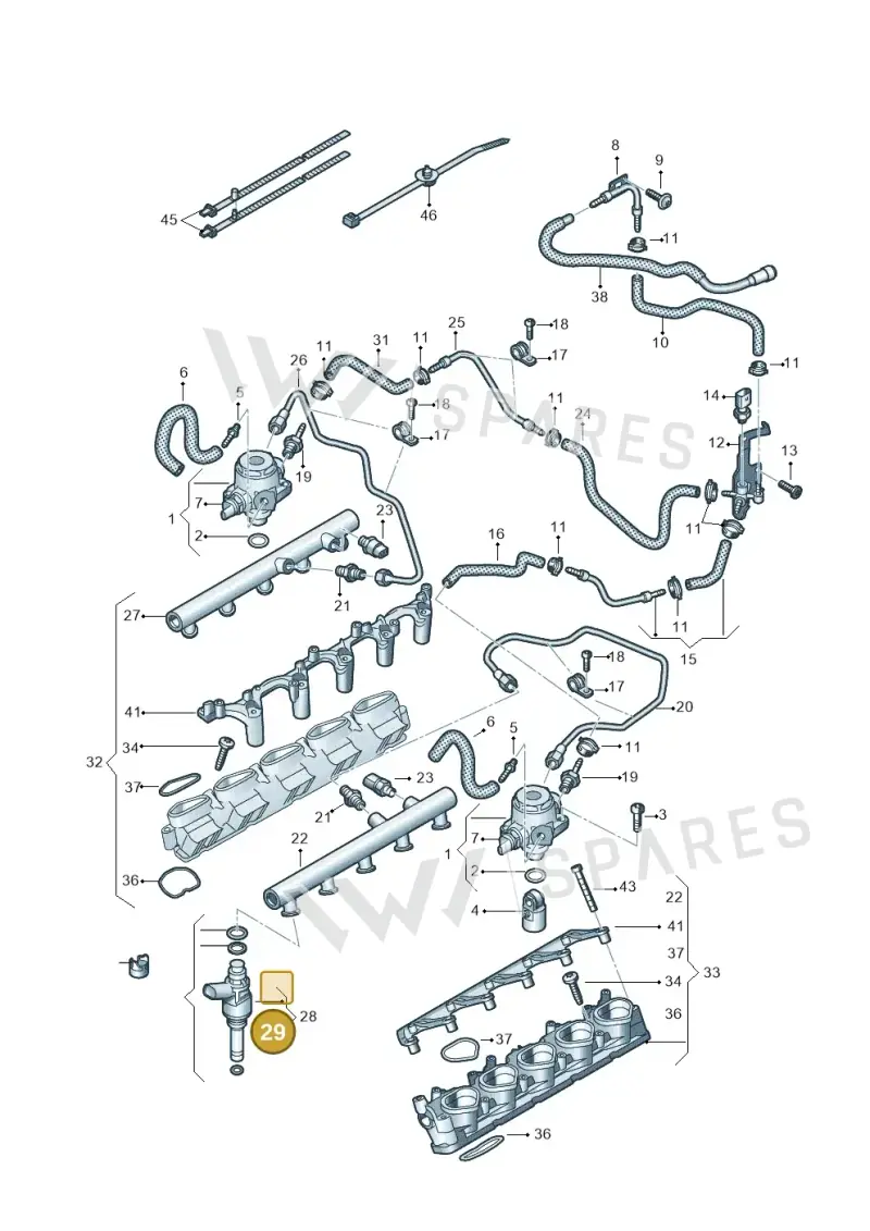 07L998907 — Audi R8 Spyder (2015-2024) diagram 872133240, position 29
