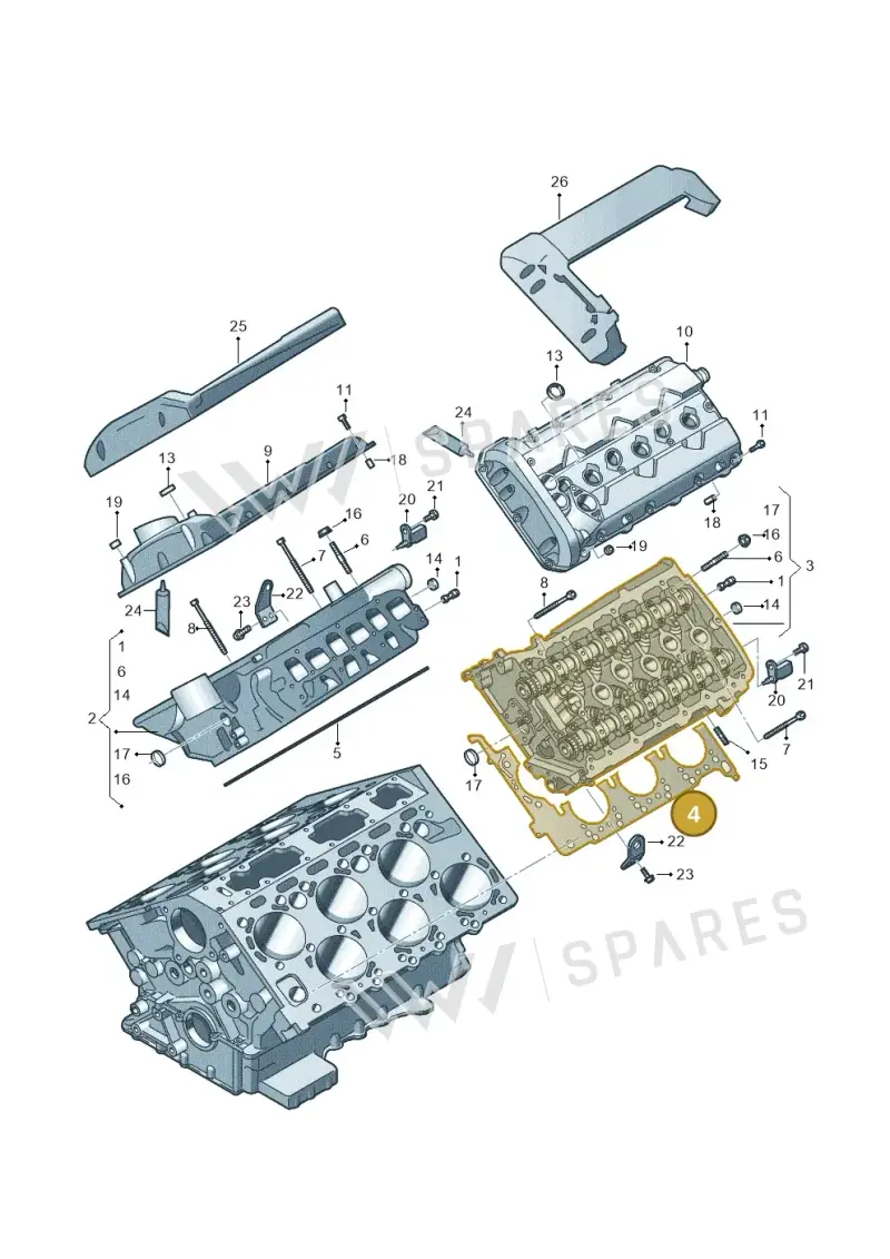 07P103148 — Audi A8L qu. 3.0 TDI (2013-2018) diagram 696103370, position 4