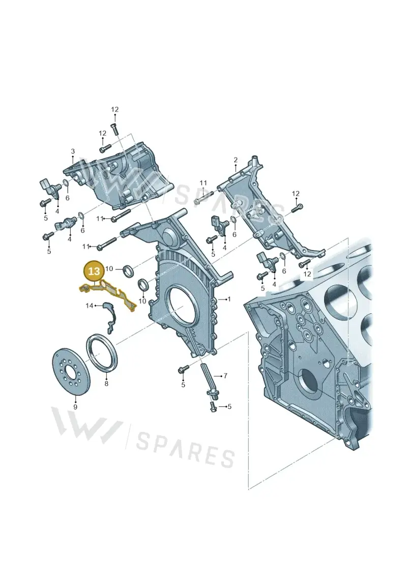 07P103565A — Audi A8L qu. 3.0 TDI (2013-2018) diagram 696109460, position 13
