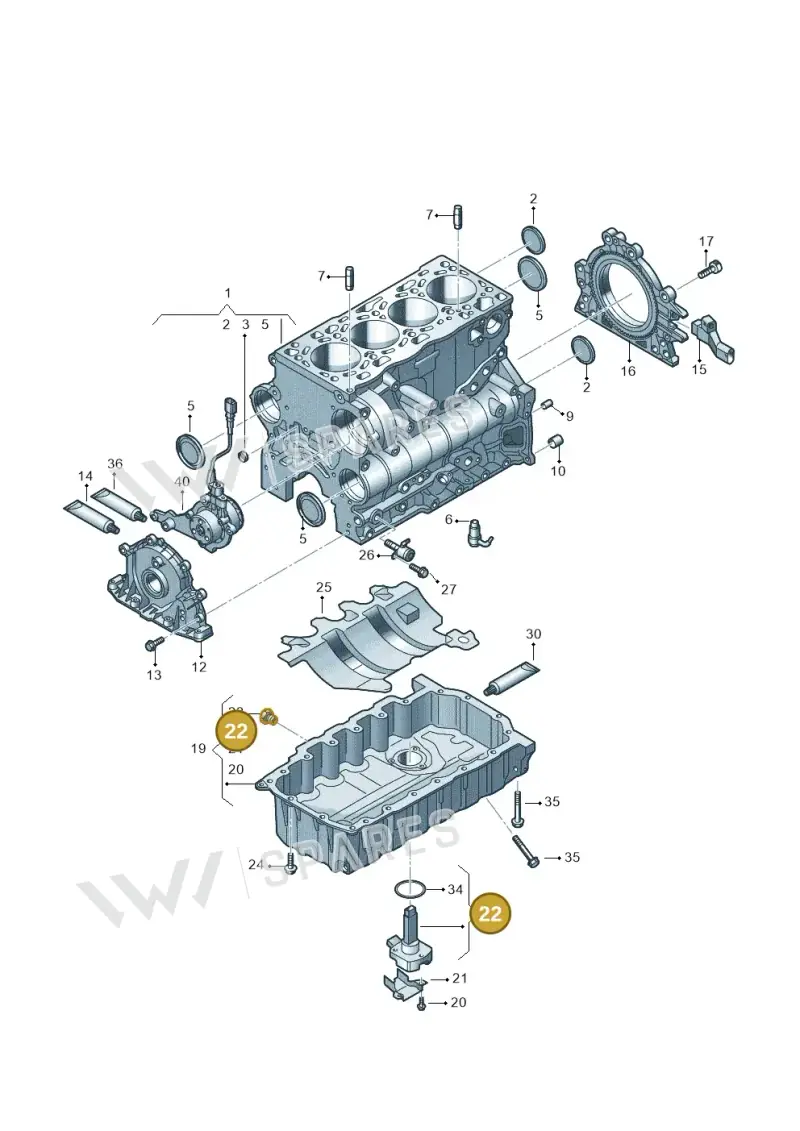 07P907660 — Audi A6 2.0 (2018-) diagram 430103530, position 22