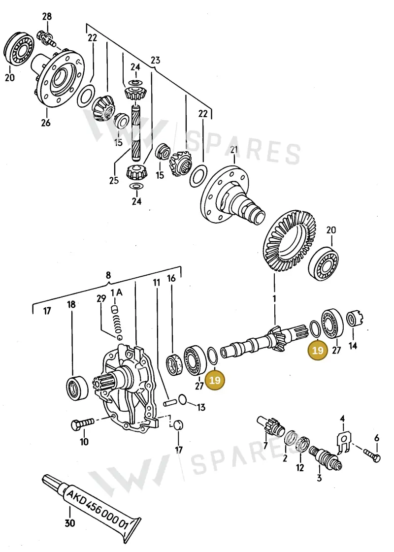 082519141AS — Audi 100/Wagon (1989-1990) diagram 079069000, position 19