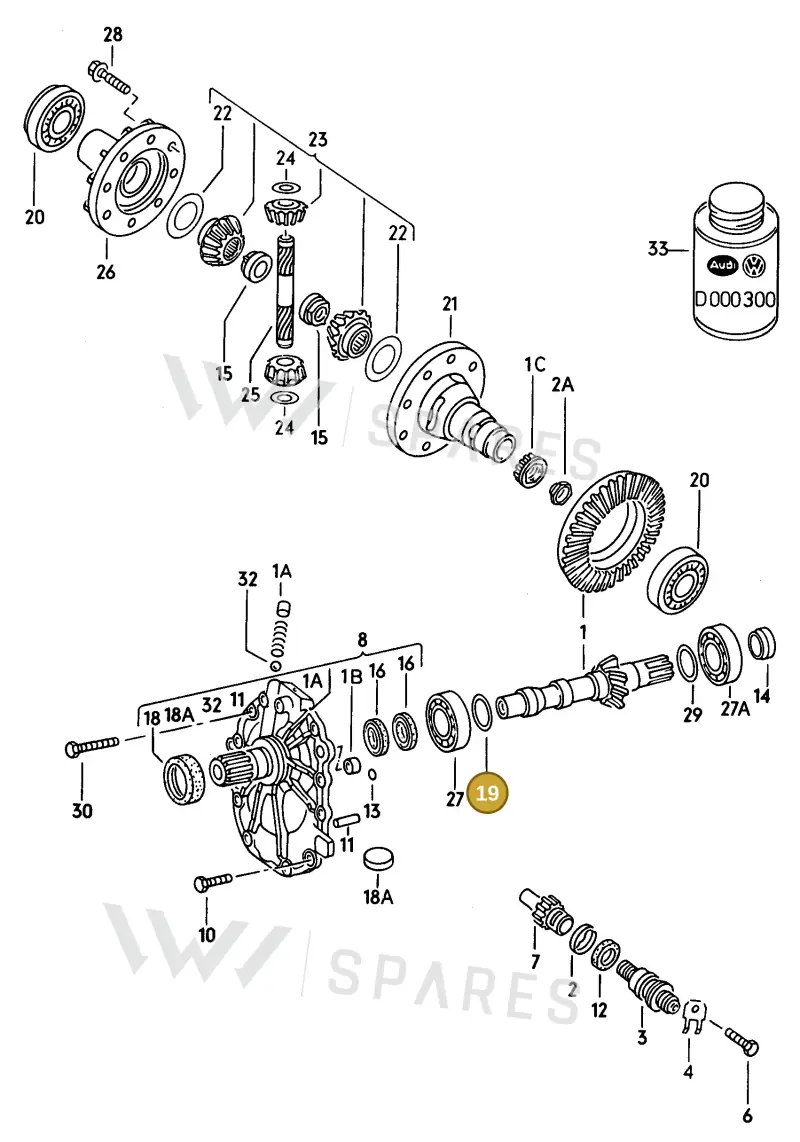 082519141AS — Audi 100/Wagon (1989-1990) diagram 079069100, position 19