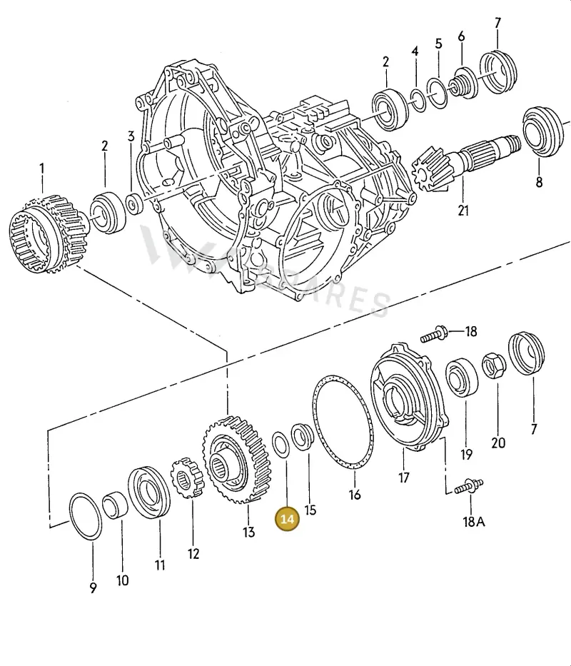 082519141AS — Audi 100/Wagon (1989-1990) diagram 112063300, position 14
