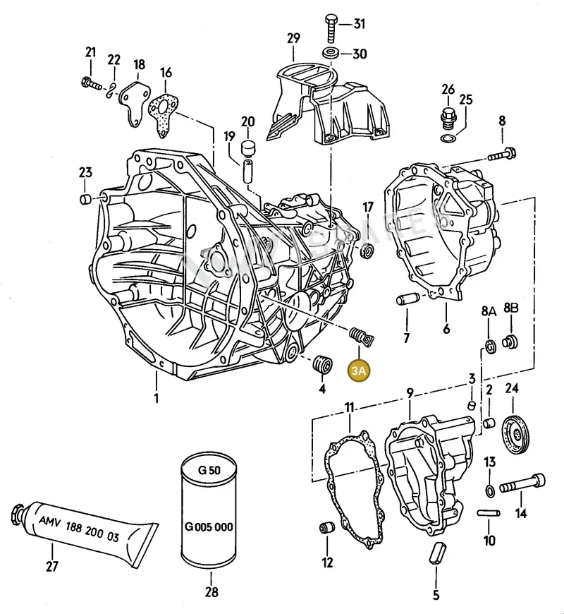 084301115 — Audi 100/Wagon (1989-1990) diagram 079055000, position 3A