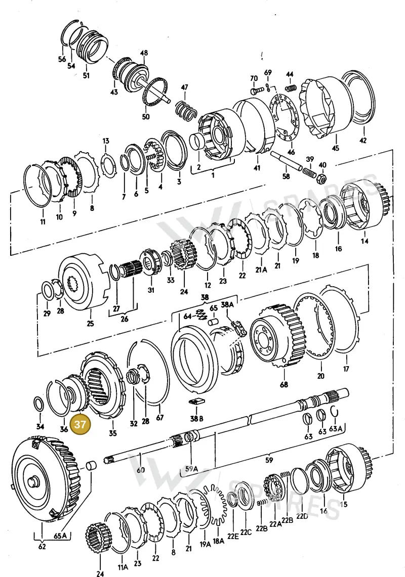 087323373 — Audi 100/Wagon (1989-1990) diagram 079063100, position 37