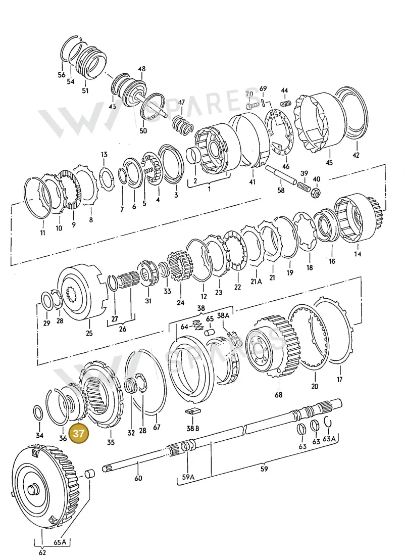 087323373 — Audi 80/90 (1989-1991) diagram 071047100, position 37