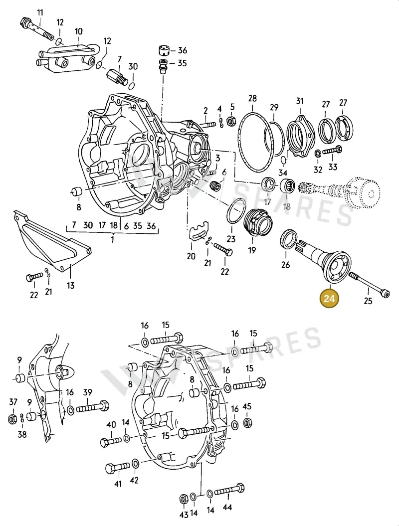 087409355 — Audi 5000/Wagon (1979-1981) diagram 023070000, position 24