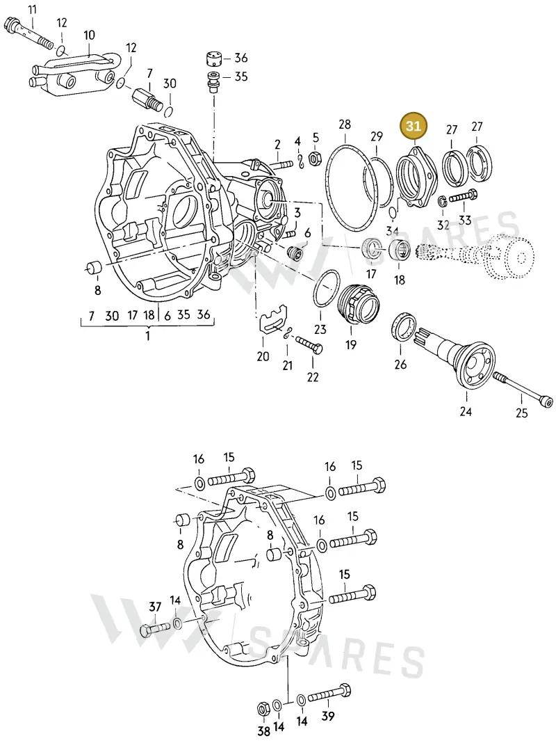 087409623A — Audi 4000 S (1984-1987) diagram 015053100, position 31