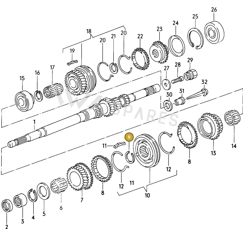 088311317 — Audi V8 (1989-1993) diagram 045033000, position 9