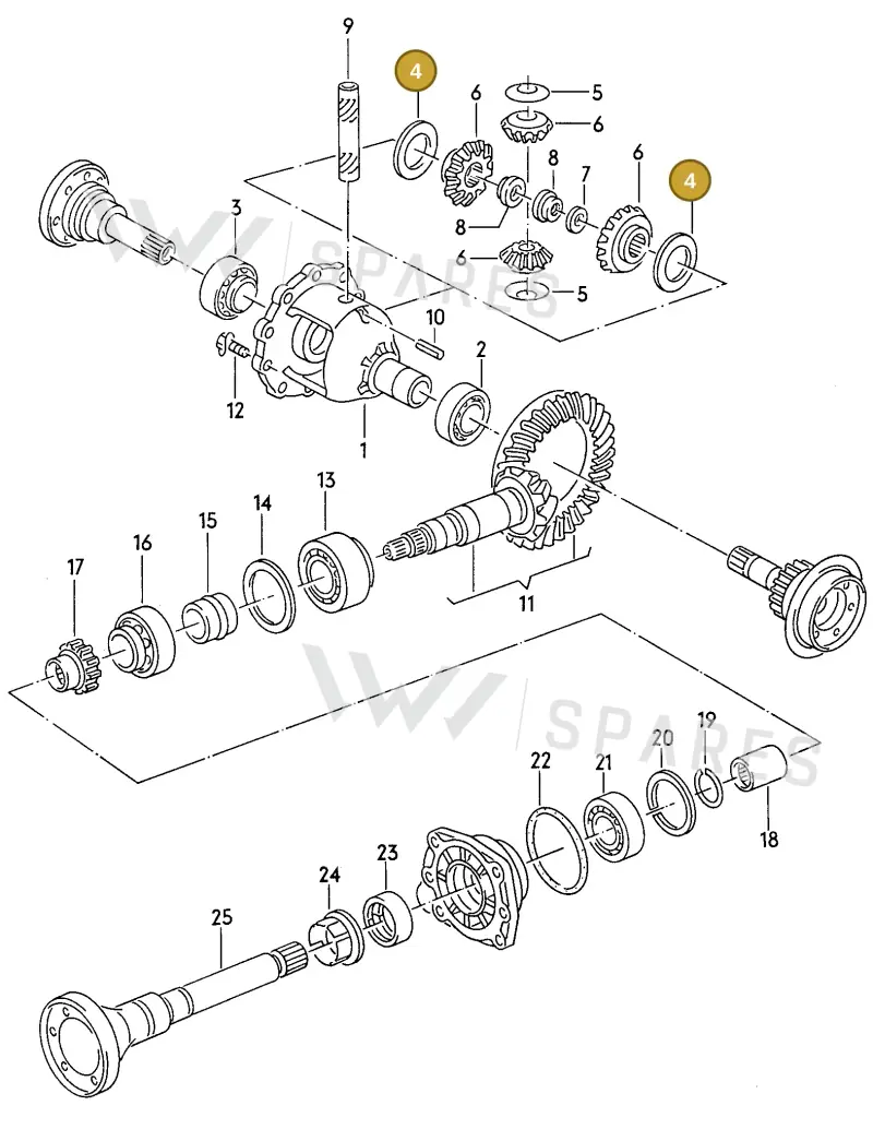 088409249A — Audi S6 plus qu.       97 (1996-1997) diagram 119525300, position 4