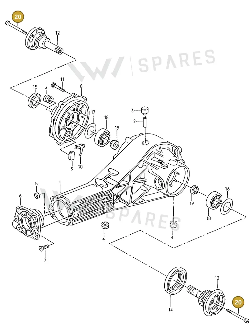 088409359 — Audi S6 plus qu.       97 (1996-1997) diagram 175525200, position 20
