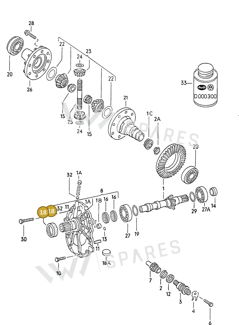 089409637A — Audi 80/90 (1989-1991) diagram 071052100, position 18