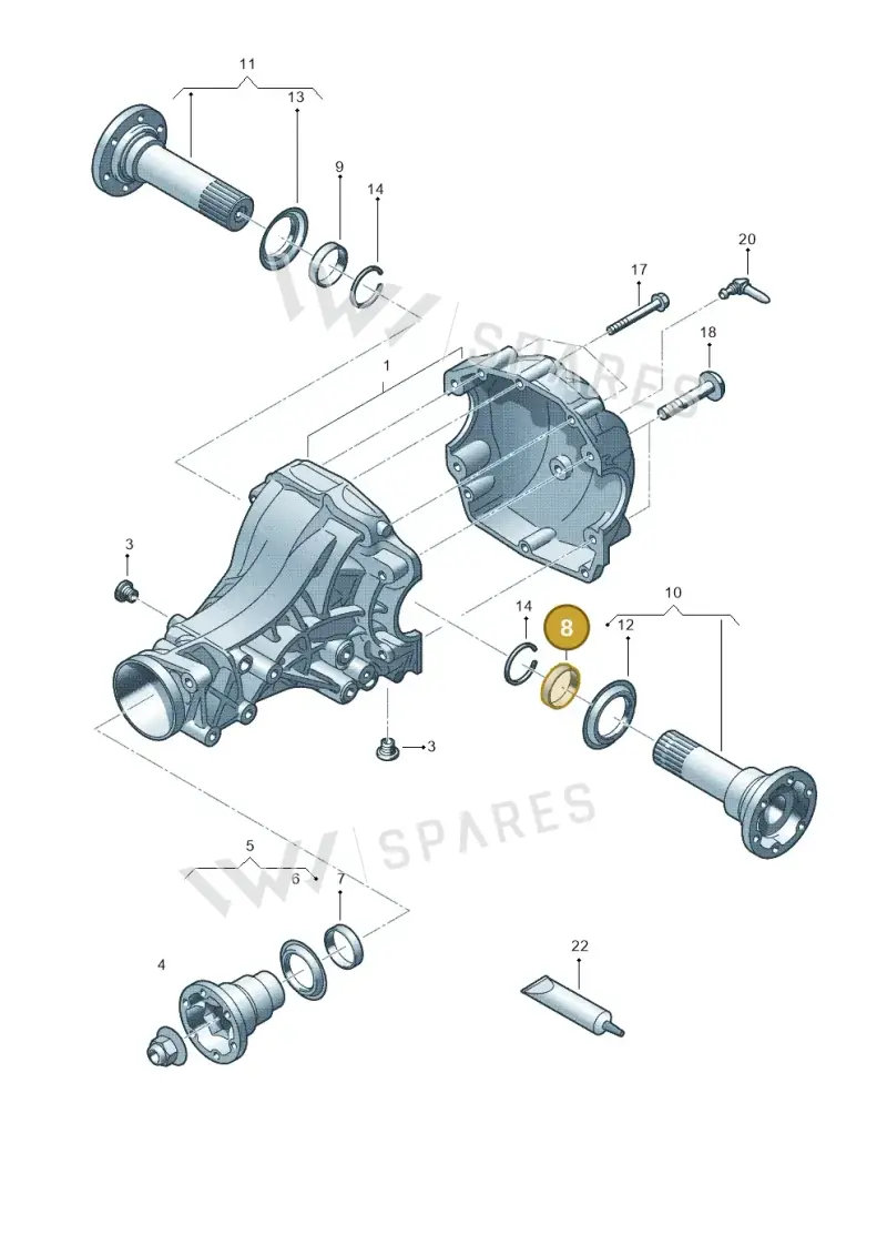 08V525583 — Audi Q5 qu. 2.0 TDI (2012-2017) diagram 454525210, position 8