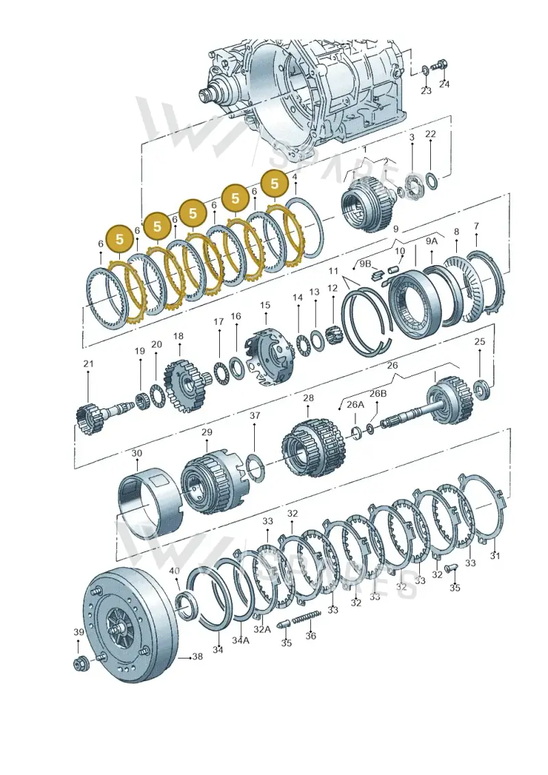 095323227A — Audi A3/S3/QUATTRO (2000-2003) diagram 220323500, position 5