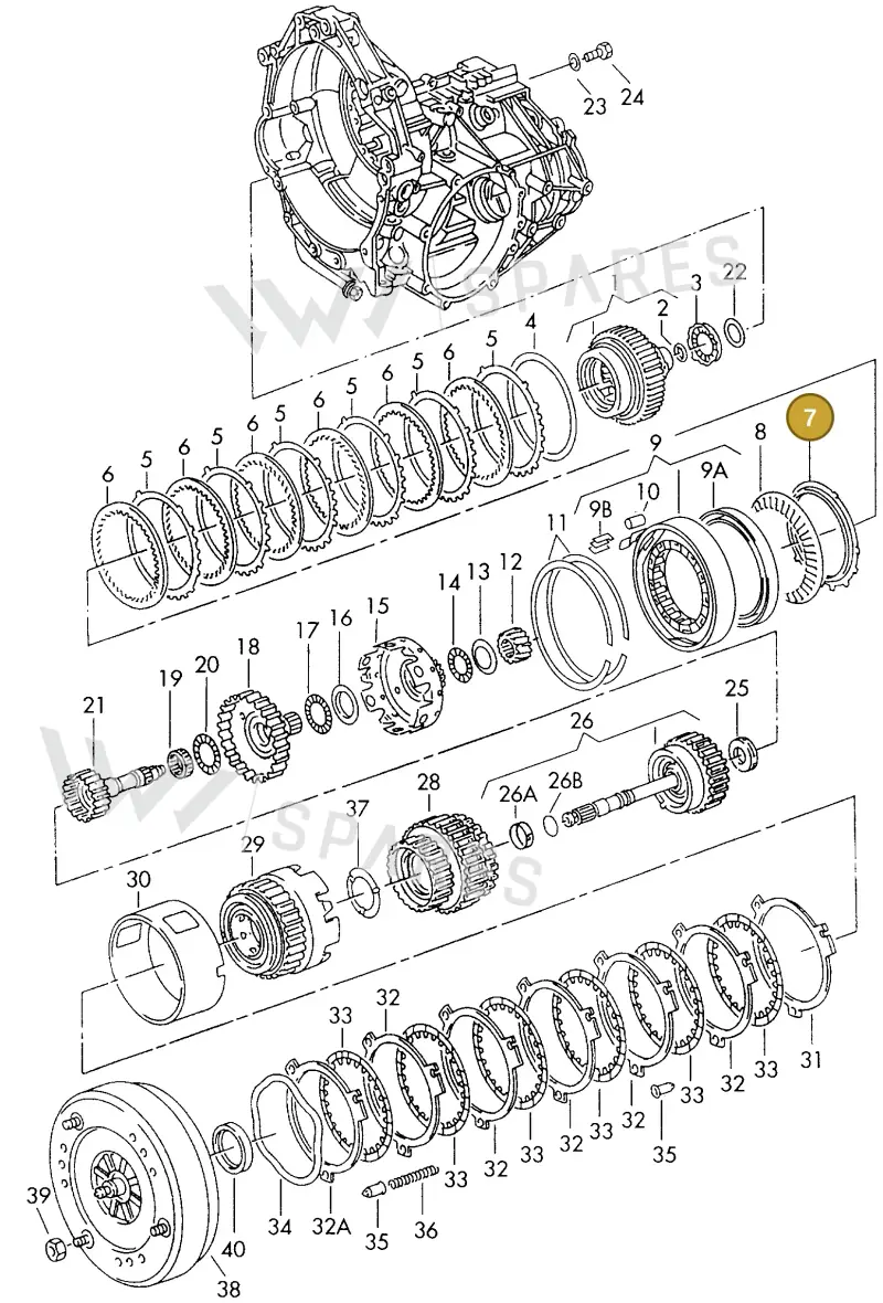 095323297D — Audi A6/Wagon F >4A-W (1996-1997) diagram 156323500, position 7