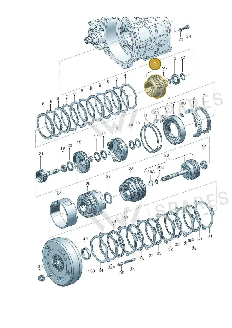 095323301Q — Audi A3/S3/QUATTRO (1996-2000) diagram 162323500, position 1