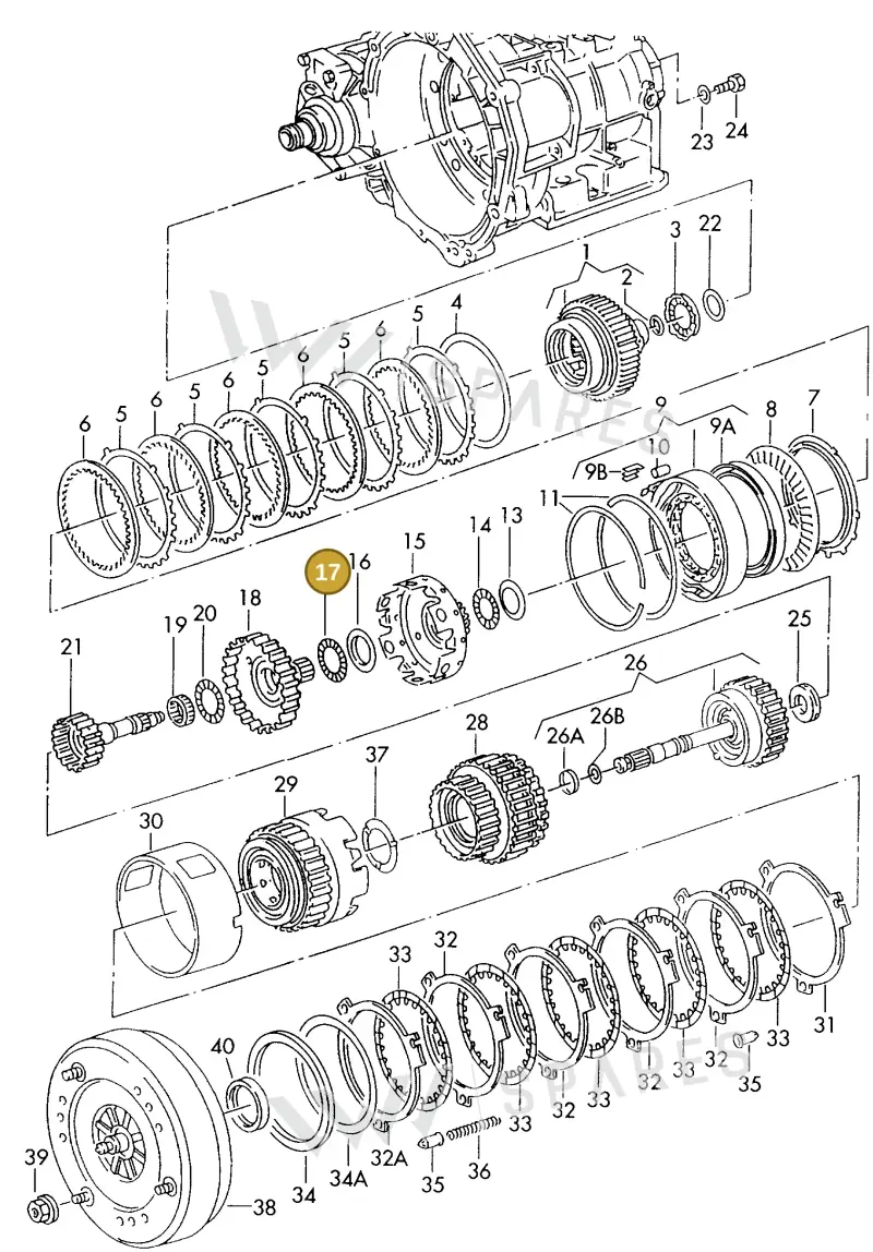 095323708 — Audi A6/Avant (1997-2001) diagram 186323500, position 17