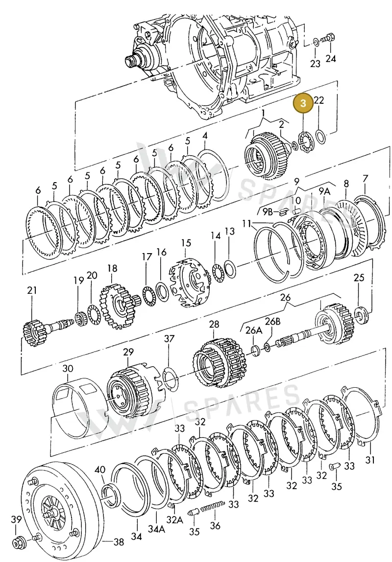 095323743A — Audi A6/Avant (1997-2001) diagram 186323500, position 3