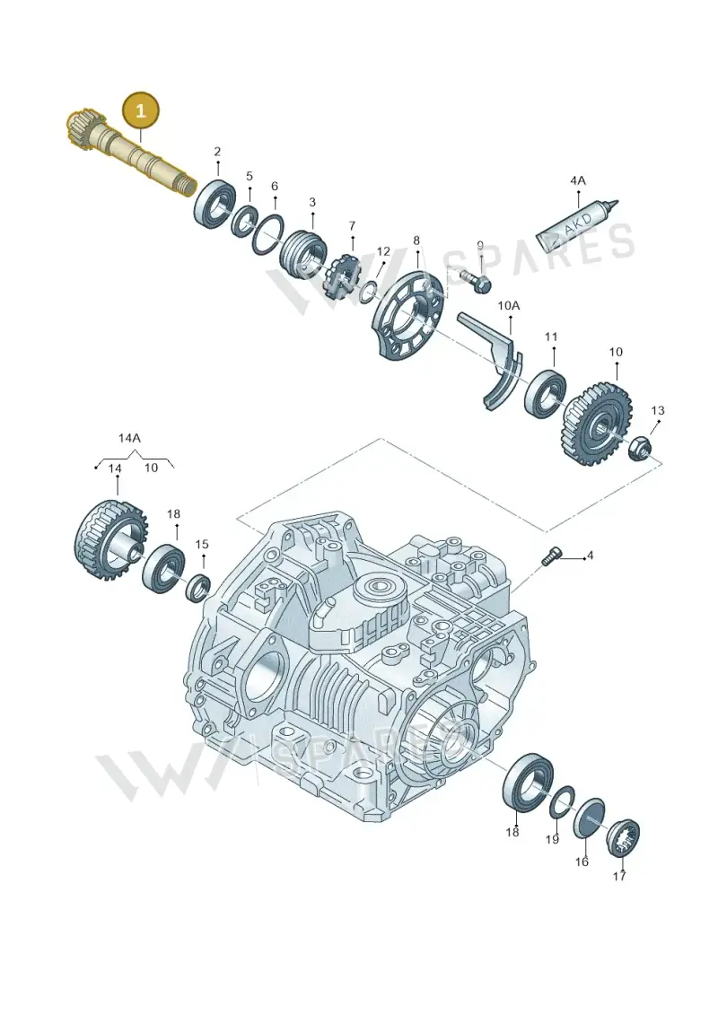 096323857N — Audi A3/S3/QUATTRO (2000-2003) diagram 203323700, position 1