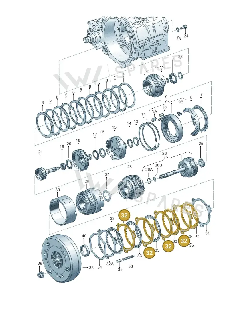 097323463 — Audi A3/S3/QUATTRO (1996-2000) diagram 162323500, position 32