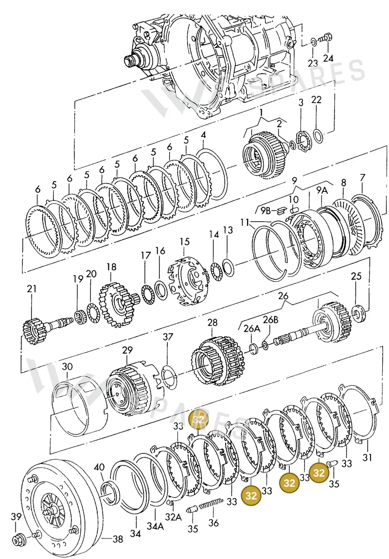 097323463 — Audi A6/Avant (1997-2001) diagram 186323500, position 32