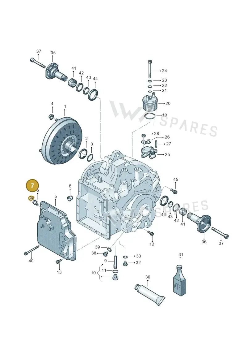 09A321435 — Audi A3/S3/QUATTRO (2000-2003) diagram 203321650, position 7