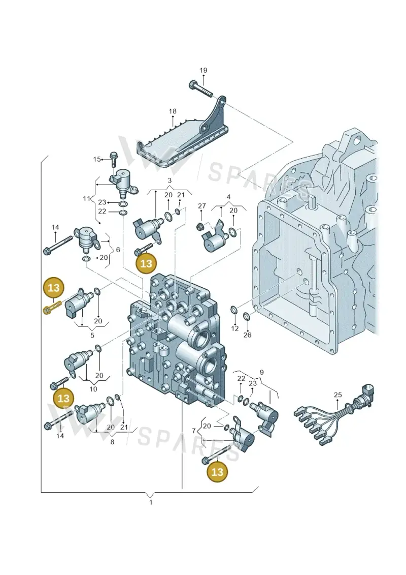 09A325061 — Audi A3         "BR."M.06> (2005-2006) diagram 244325550, position 13