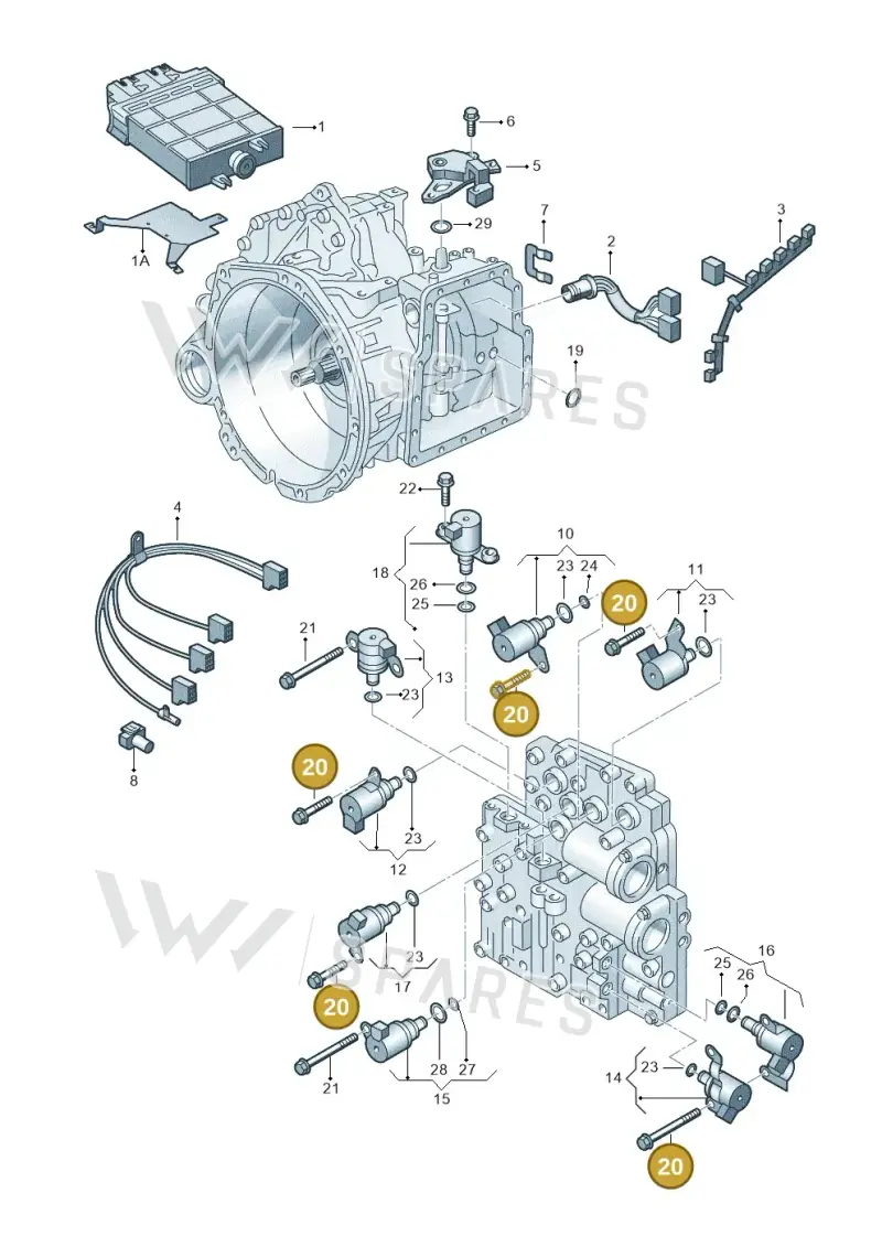 09A325061 — Audi A3/S3/QUATTRO (2000-2003) diagram 244927600, position 20
