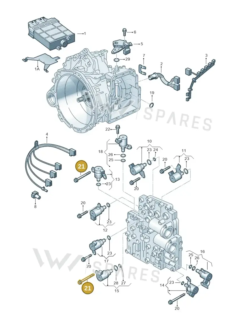 09A325061A — Audi A3/S3/QUATTRO (2000-2003) diagram 244927600, position 21