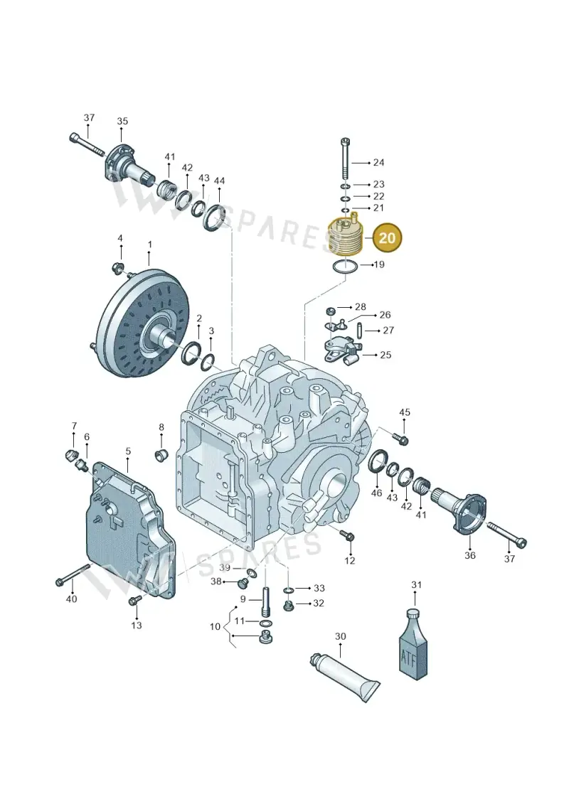 09A409061 — Audi A3/S3/QUATTRO (2000-2003) diagram 203321650, position 20