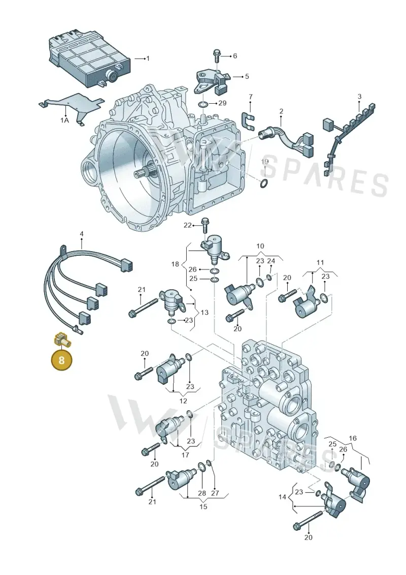 09A927321 — Audi A3/S3/QUATTRO (2000-2003) diagram 244927600, position 8