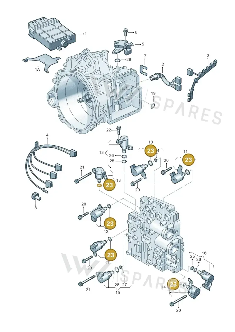 09A927322 — Audi A3/S3/QUATTRO (2000-2003) diagram 244927600, position 23