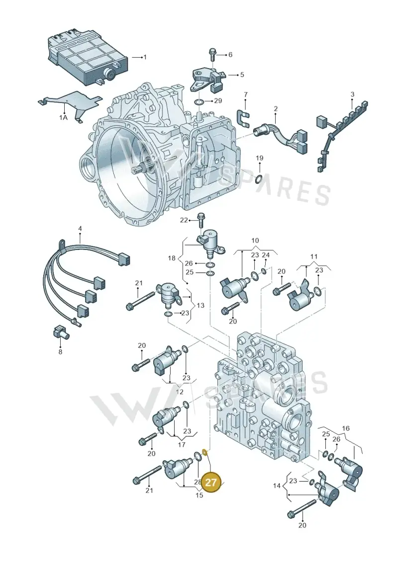 09A927322B — Audi A3/S3/QUATTRO (2000-2003) diagram 244927600, position 27