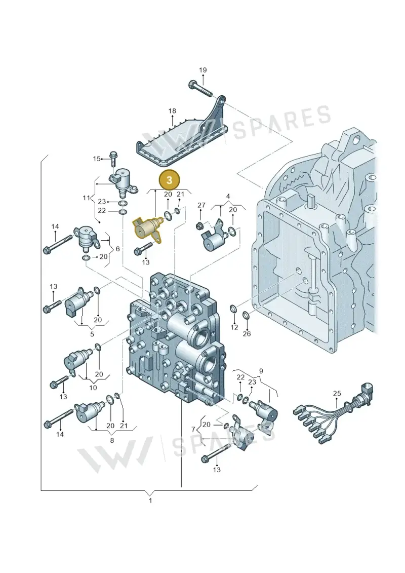09A927331 — Audi A3         "BR."M.06> (2005-2006) diagram 244325550, position 3