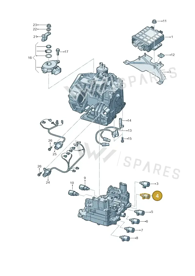09A927331A — Audi A3/S3/Sportb./qu. 08 (2007-) diagram 278927600, position 4