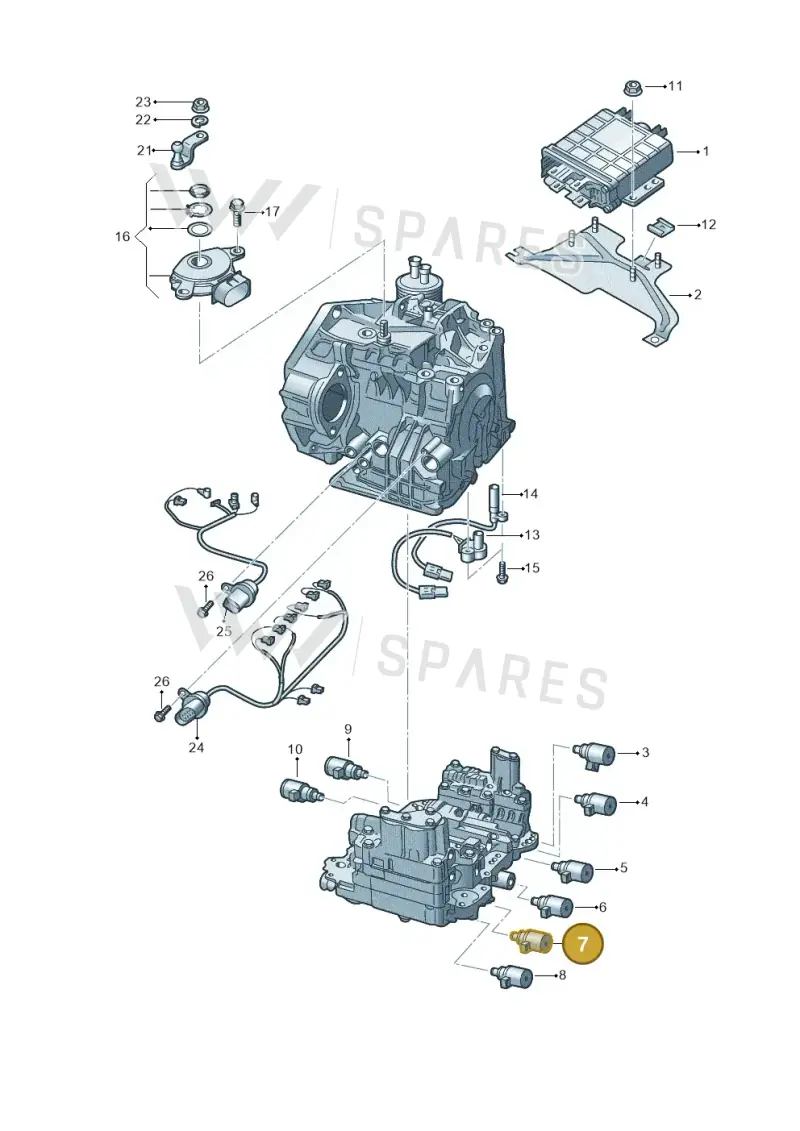 09A927331D — Audi A3/S3/Sportb./qu. 08 (2007-) diagram 278927600, position 7
