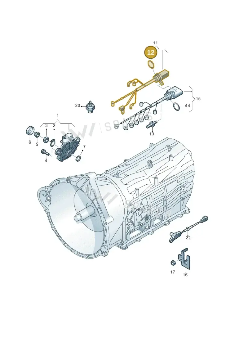 09D321181A — Audi Q7 qu. 3.0 TDI (2009-2015) diagram 274927700, position 12