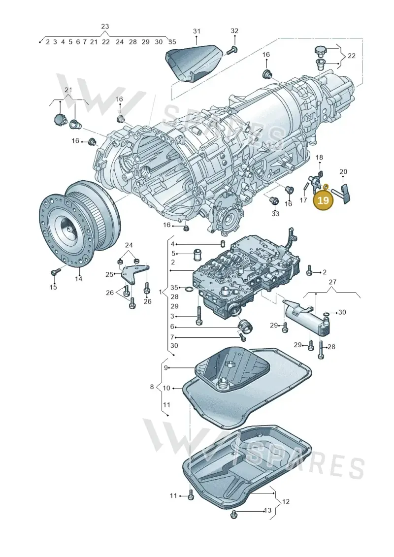 09E409189 — Audi A7 Sportback (2014-2018) diagram 696325800, position 19