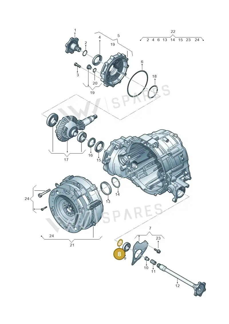 09E409297 — Audi A8L qu. 3.0 TDI (2013-2018) diagram 696409700, position 8