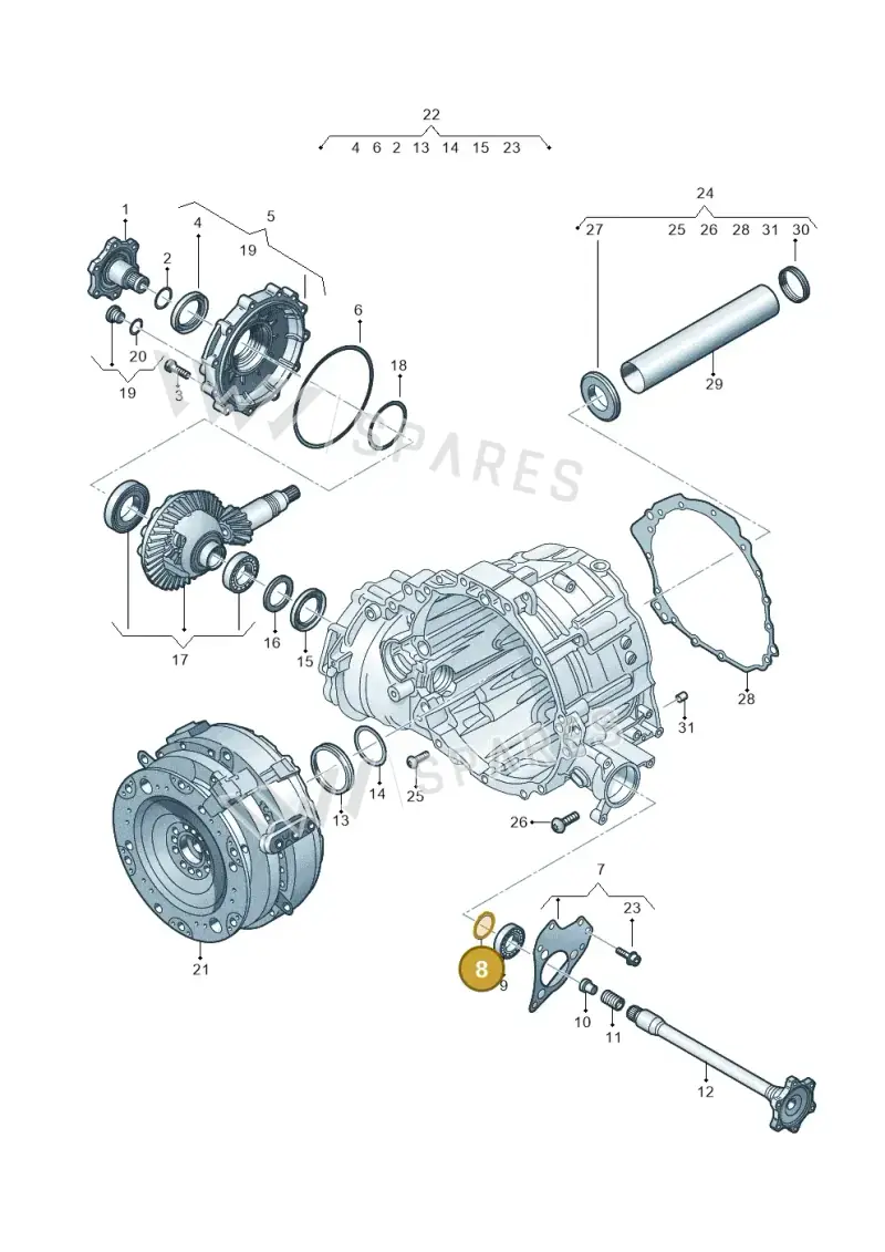 09E409297 — Audi RS6 Avant (2019-) diagram 838409600, position 8