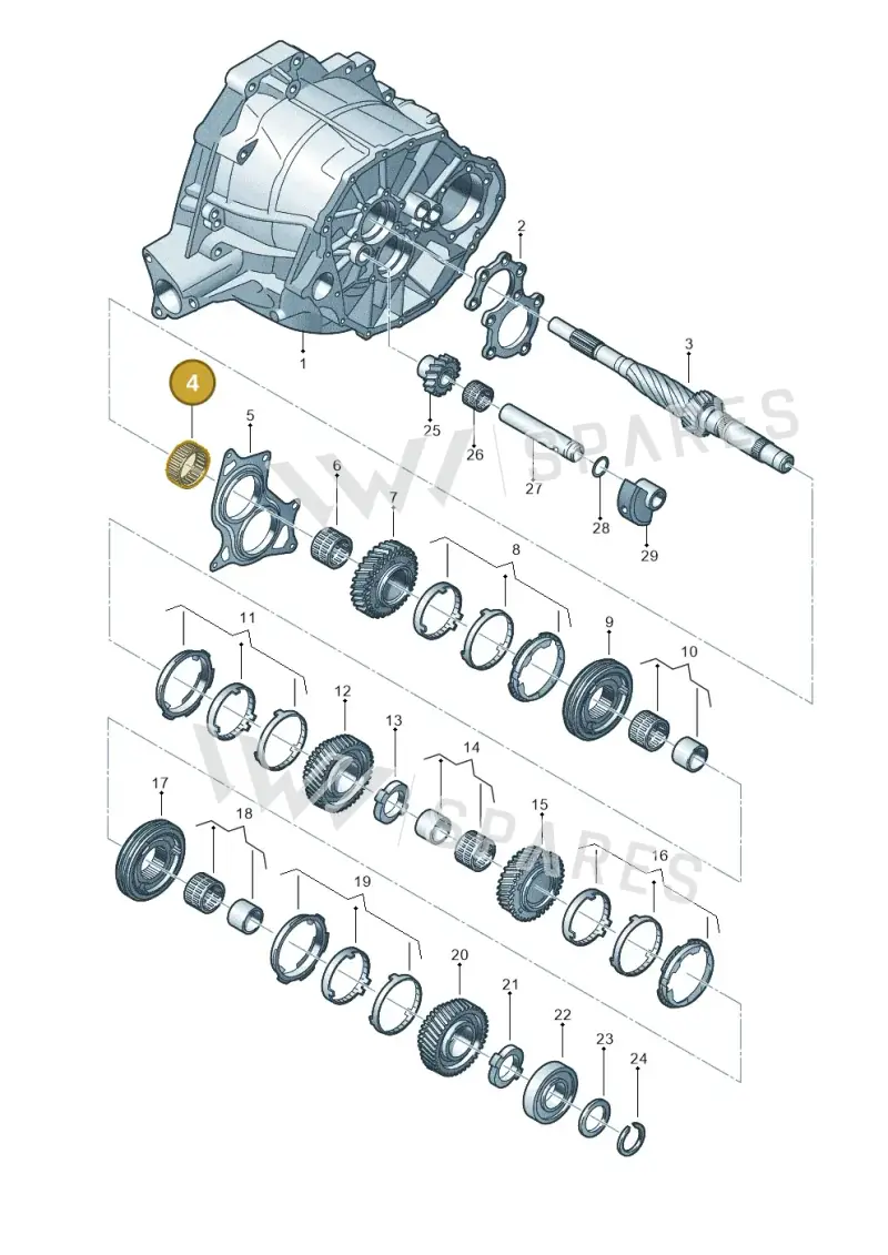 0A2311219 — Audi A5 Sportback (2011-2017) diagram 636311650, position 4