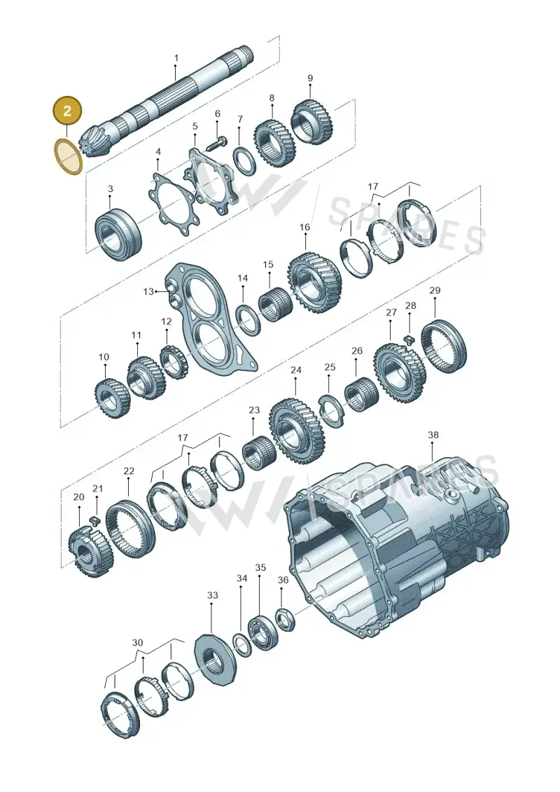 0A2311673B — Audi A6 2.7 TDI (2008-2011) diagram 448311500, position 2