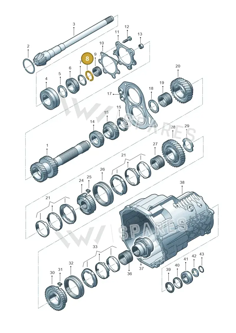 0A3311327AB — Audi A6 2.7 TDI (2008-2011) diagram 454311700, position 8