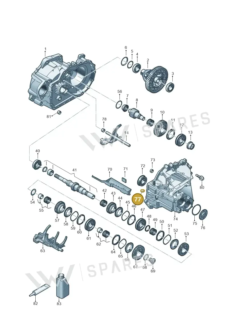 0A4301143 — Audi A3 Sportback (2019-2021) diagram 803311028, position 77
