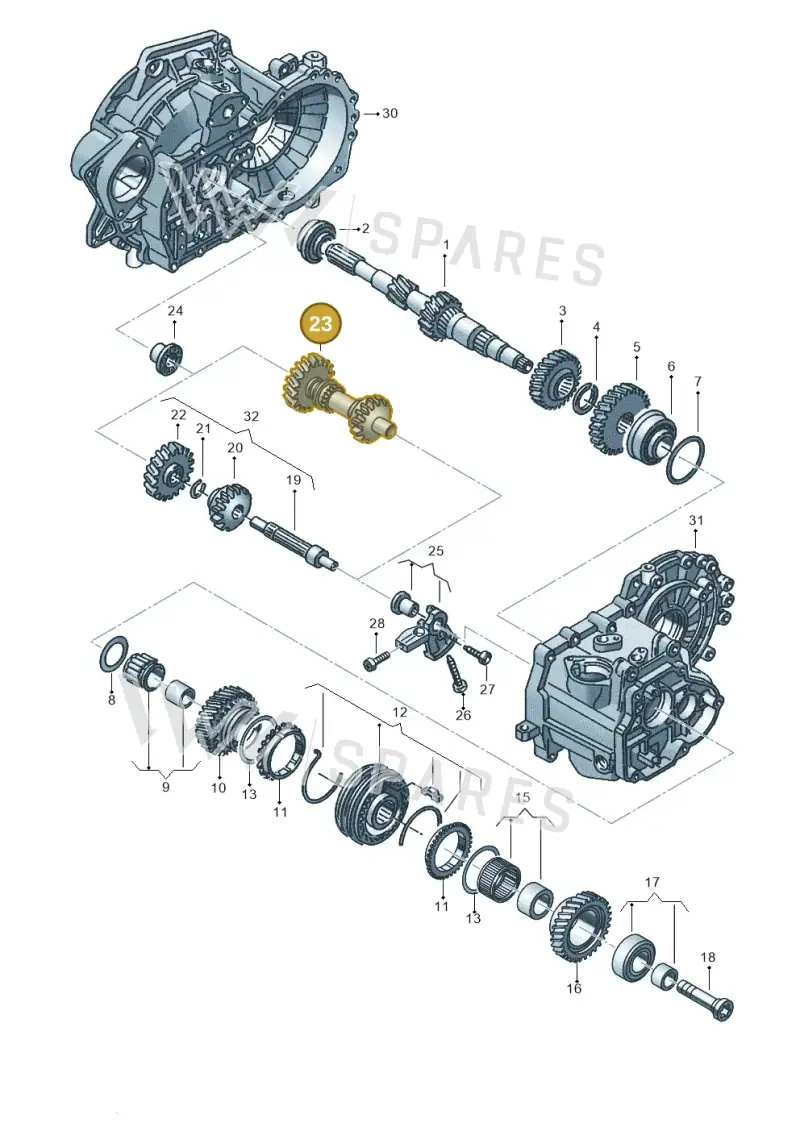 0A4311509 — Audi A1 sportback 1.0 (2018-) diagram 890311320, position 23
