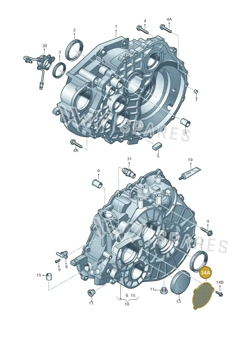 0A5301159 — Audi Q3 2.0 TDI (2014-2019) diagram 719301400, position 14A